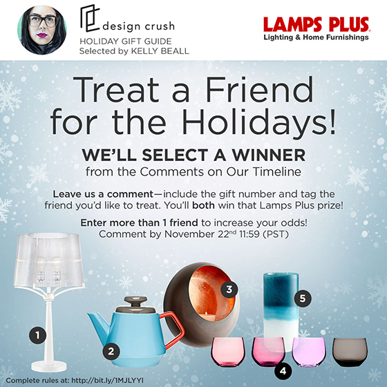 Lamps Plus Holiday Sweepstakes-Design Crush